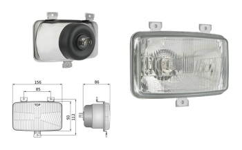 Inserto faro di tipo H4 (luci: anabbaglianti, abbaglianti)