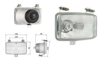 Inserto faro di tipo H4 (luci: anabbaglianti, abbaglianti)