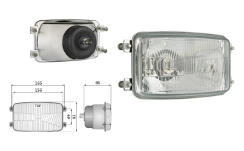 Inserto faro di tipo H4 (luci: anabbaglianti, abbaglianti)