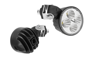 Faro da lavoro con LED, connettore Deutsch DT04-2P incorporato e staffa girevole