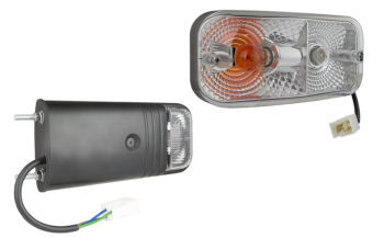 Fanale anteriore con fissaggio laterale – destra (luci: posizione, indicatore di direzione anteriore-laterale)