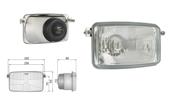 Inserto faro di tipo H4 (luci: anabbaglianti, abbaglianti)