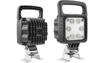 Faro da lavoro con LED, staffa omega e connettore AMP Faston incorporato