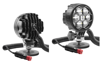 Faro da lavoro con LED, staffa magnetico, cavo spirale e interruttore