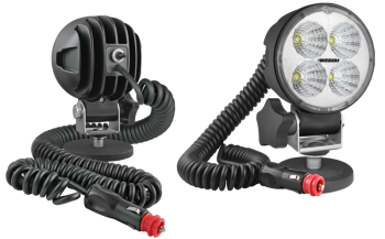 Faro da lavoro con LED, staffa magnetico, cavo spirale e interruttore