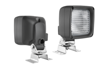 Faro da lavoro alogena con staffa omega e connettore Deutsch DT04-2P incorporato