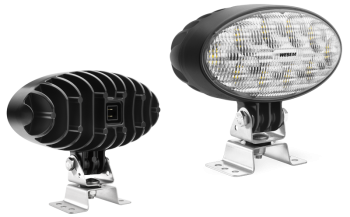 Faro da lavoro con LED, staffa omega e connettore AMP Faston incorporato
