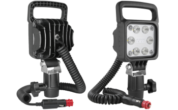 Faro da lavoro con LED, staffa CAR3, cavo spirale e interruttore