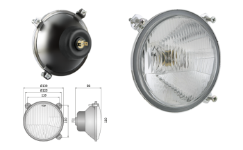 Proiettore anteriore di tipo R2 – traffico sulla sinistra (luci: anabbaglianti, abbaglianti) - sinistro