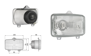 Inserto faro di tipo H4 (luci: anabbaglianti, abbaglianti, posizione)