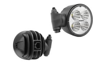Faro da lavoro con LED, connettore Deutsch DT04-2P incorporato e staffa girevole