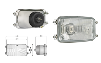 Inserto faro di tipo H4 (luci: anabbaglianti, abbaglianti, posizione)