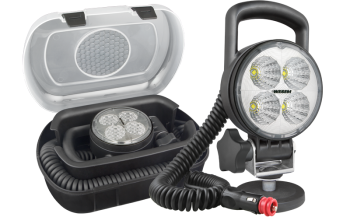 Faro da lavoro con LED, staffa magnetico, cavo spirale e interruttore