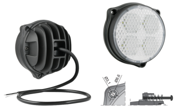 Faro da lavoro con LED e cavo (fissaggio con 3 viti)