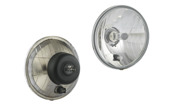 Inserto faro Ø150 di tipo H4/R2 (luci: anabbaglianti, abbaglianti, posizione)