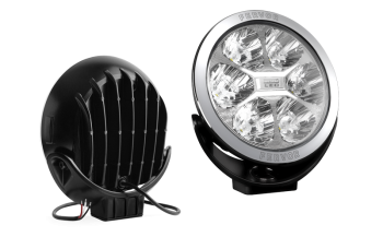 Proiettore abbagliante con LED e telaio cromato