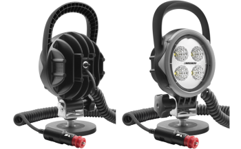 Faro da lavoro con LED, staffa magnetico, cavo spirale e interruttore