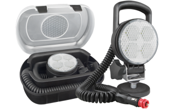 angolo del fascio 58°, 1500lm - modulo LED 12V-24V, cavo spirale 8 m, spinotto per accendisi., maniglia, custodia