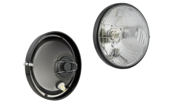 Inserto faro di tipo H4 con telaio in metallo – destro (luci anabbaglianti, abbaglianti, posizione)