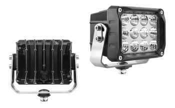 Faro da lavoro con LED, staffa inferiore e connettore Deutsch DT04-2P incorporato