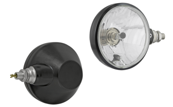 Proiettore anteriore di tipo H4/R2 in involucro metallico – destro (luci: anabbaglianti, abbaglianti, posizione)