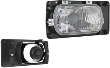 Proiettore anteriore di tipo H4 – destro, con correttore manuale (luci: anabbaglianti, abbaglianti)