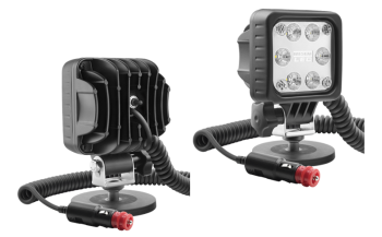 Faro da lavoro con LED, staffa magnetico, cavo spirale e interruttore
