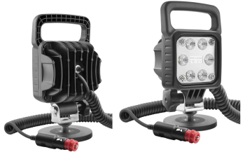 Faro da lavoro con LED, staffa magnetico, cavo spirale e interruttore