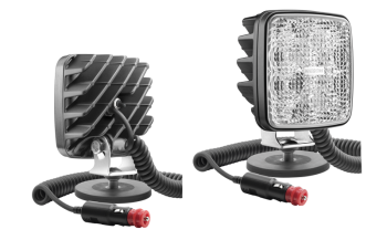 Faro da lavoro con LED, staffa magnetico, cavo spirale e interruttore