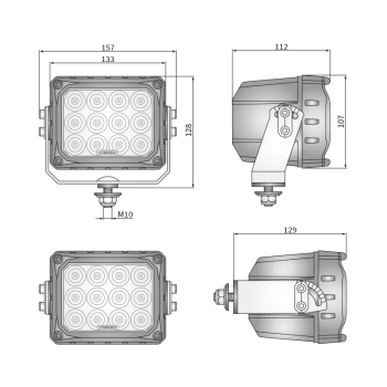 CRP3-FF 4° fari da lavoro LED