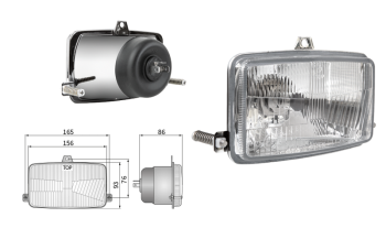 Inserto faro di tipo H4 (luci: anabbaglianti, abbaglianti)