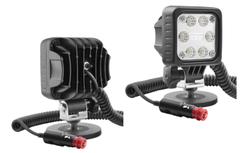 Faro da lavoro con LED, staffa magnetico, cavo spirale e interruttore