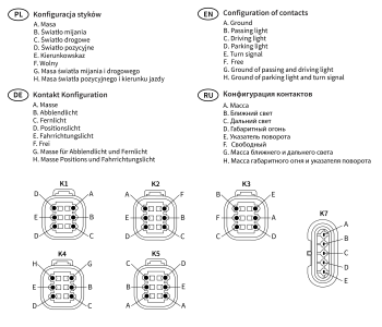 RGV1C-FF proiettori principali con indicatore di dir. LHT