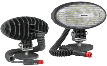 Faro da lavoro con LED, staffa magnetico, cavo spirale