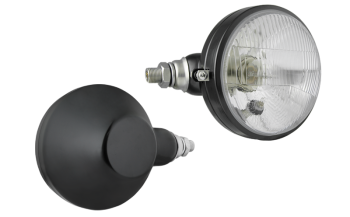 Proiettore anteriore di tipo R2 in involucro metallico - sinistro (luci: anabbaglianti, abbaglianti, posizione)