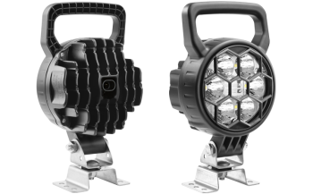 Faro da lavoro con LED, staffa omega e connettore AMP SuperSeal incorporato