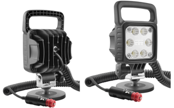 Faro da lavoro con LED, staffa magnetico, cavo spirale e interruttore