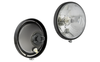 Inserto faro di tipo H4 con telaio in metallo - eretto (luci: anabbaglianti, abbaglianti, posizione)