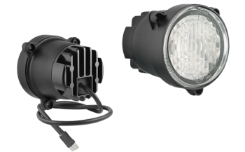 Proiettore fendinebbia con LED, cavo e connettore Deutsch DT04-2P (fissaggio con 3 bulloni)