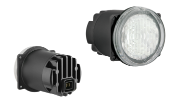 Faro da lavoro con LED e connettore AMP Faston incorporato (fissaggio con 4 bulloni)