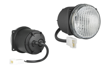 Faro da lavoro alogeno (fissaggio con 4 bulloni) con cavo e connettore AMP Faston incorporato