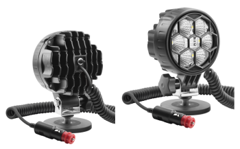 Faro da lavoro con LED, staffa magnetico, cavo spirale e interruttore