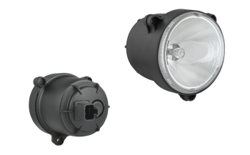 Proiettore alogeno abbagliante (fissaggio con 3 bulloni) con connettore Deutsch DT04-2P incorporato