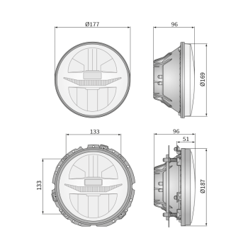 EGC1-LED Ø178 proiettori principali