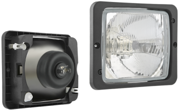 Proiettore anteriore di tipo H4 con telaio (luci: anabbaglianti, abbaglianti)