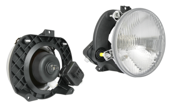 Proiettore anteriore di tipo H4 con correttore elettrico (luci: anabbaglianti, abbaglianti, posizione)