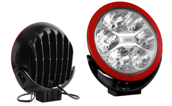 Proiettore abbagliante con LED e telaio rossa (numero di concentrazione 50)
