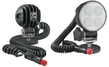 Faro da lavoro con LED, staffa magnetico, cavo spirale e interruttore