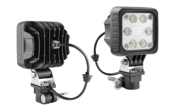 Faro da lavoro con LED, staffa CAR1 e connettore Deutsch DT04-2P incorporato