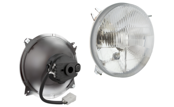 lampadina H4 24V, connettore AMP Faston, cavo 0,1 m, lampada IP66
